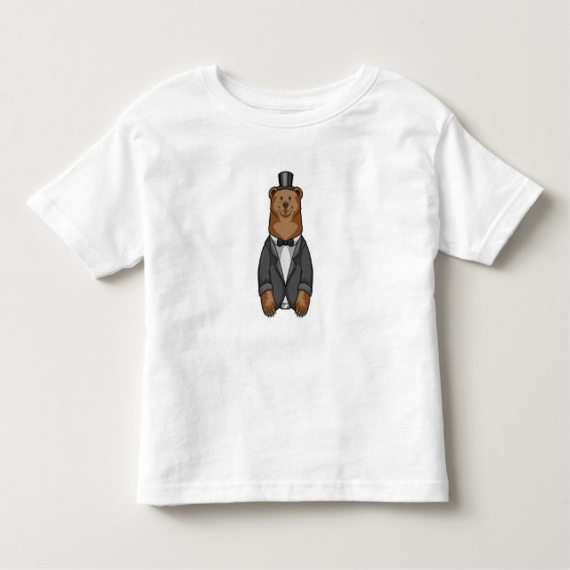 Camiseta Infantil Urso como Alcance com Jaqueta (Frente)