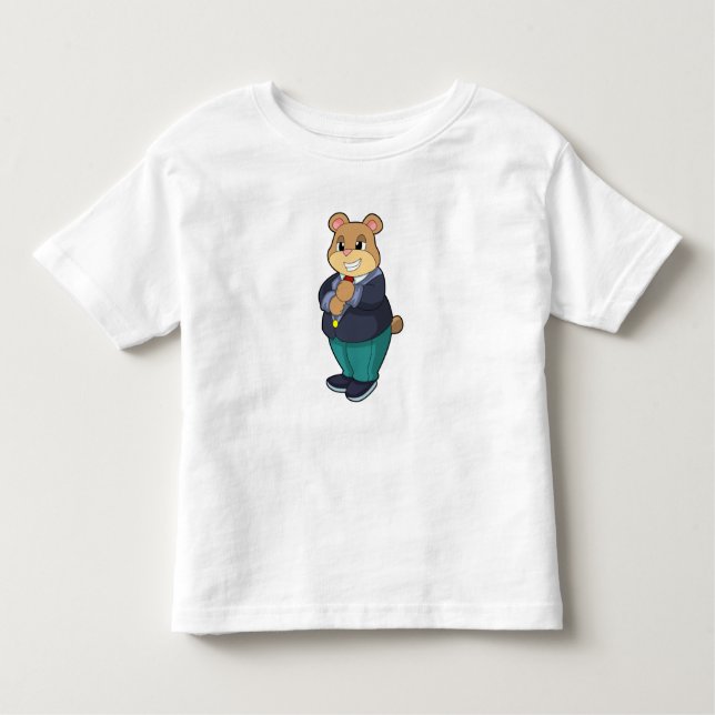 Camiseta Infantil Urso como Noivo com Terno (Frente)