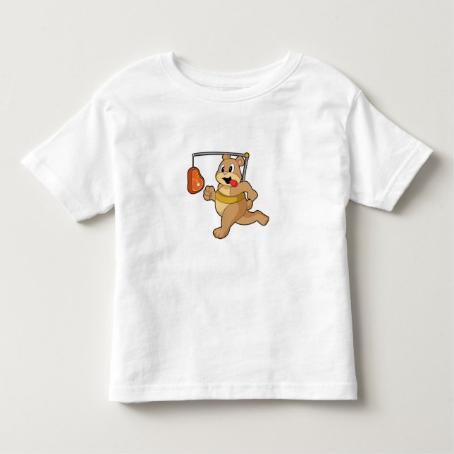 Camiseta Infantil Urso como Runner (Frente)