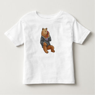 Camiseta Infantil Urso como Secretário com Telefone