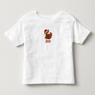 Camiseta Infantil Urso de Pelúcia com Presente de Feriado - Alegria