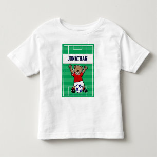Camiseta Infantil Urso de pelúcia personalizado para futebol (verme