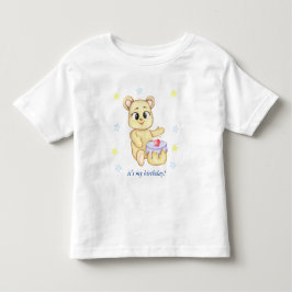 Camiseta Infantil Urso de pelúcia personalizado para o primeiro aniv
