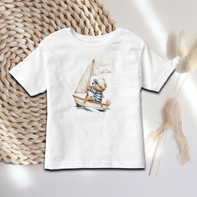 Camiseta Infantil Urso de Teddy do Marinheiro Personalizado (Criador carregado)
