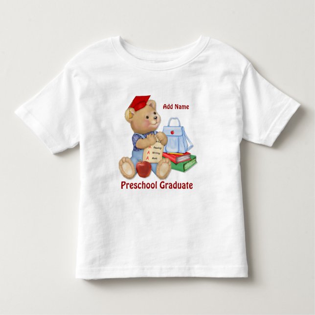 Camiseta Infantil Urso escolar - Formando pré-escolar (Frente)