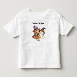 Camiseta Infantil Urso Fantasma de Halloween Fofo Personalizado