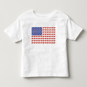 Camiseta Infantil Urso Grizzly Patriótico