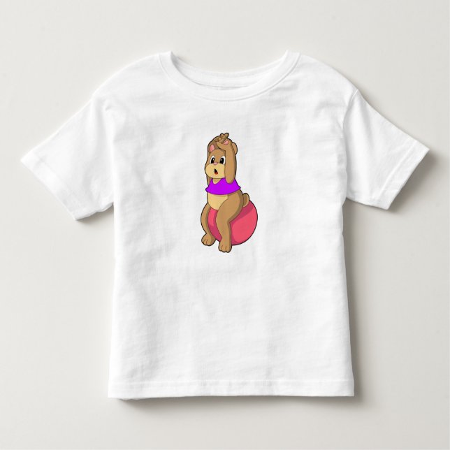 Camiseta Infantil Urso na Malhação com a bola de Exercício.PNG (Frente)