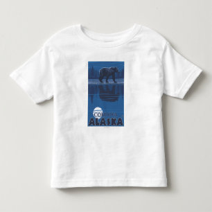 Camiseta Infantil Urso no luar - Cordova, Alaska