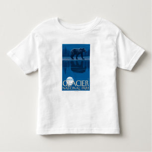 Camiseta Infantil Urso no luar - parque nacional de geleira, TA