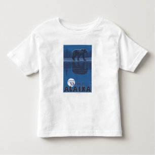 Camiseta Infantil Urso no luar - Valdez, Alaska