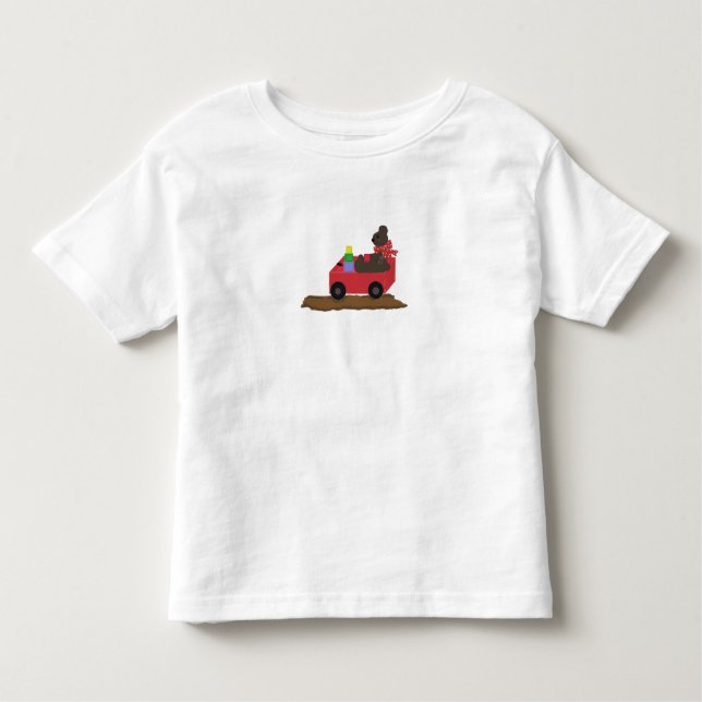 Camiseta Infantil Urso no Vagão Vermelho (Frente)