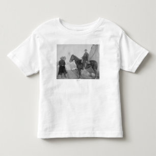 Camiseta Infantil Urso "rochoso" principal de Oglala com branco