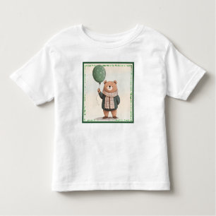 Camiseta Infantil Urso Sueco Verde com Xadrez de Queda