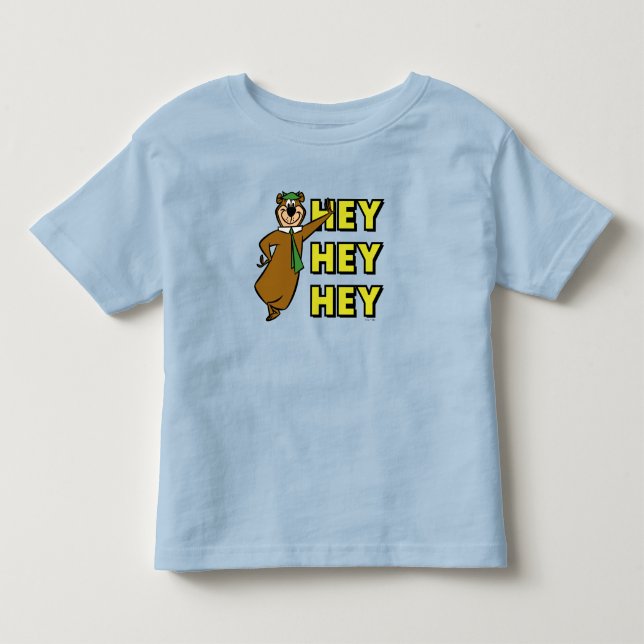 Camiseta Infantil Urso Yogi Hey Hey Hey (Frente)
