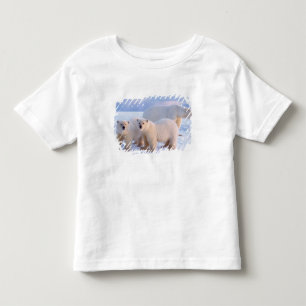 Camiseta Infantil Ursoaica com filhotes no gelo da banquisa, costeir