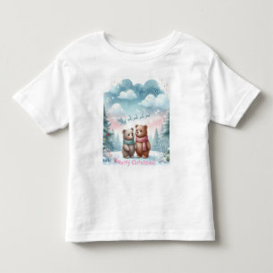 Camiseta Infantil Ursos de Natal Bonitos