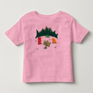 Camiseta Infantil Ursos engraçados da geléia em montanhas