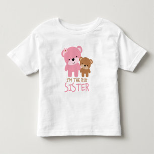 Camiseta Infantil Ursos "Eu sou a Irmã Grande"
