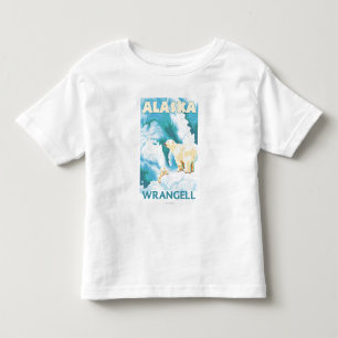 Camiseta Infantil Ursos polares & Cub - Wrangell, Alaska