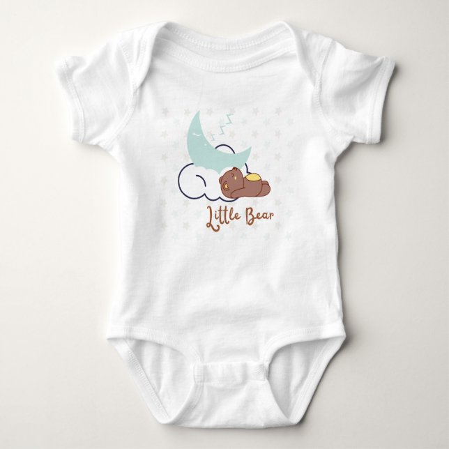 Camiseta Infantil Ursozinho Dormindo na Nuvem (Frente)