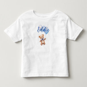 Camiseta Infantil Ursozinho Fofo em Azul