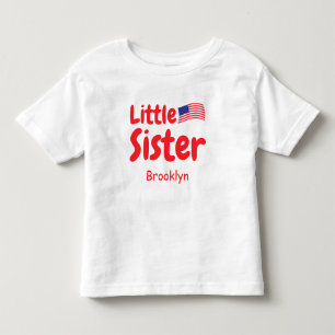 Camiseta Infantil USA Little Sister T-Shirt