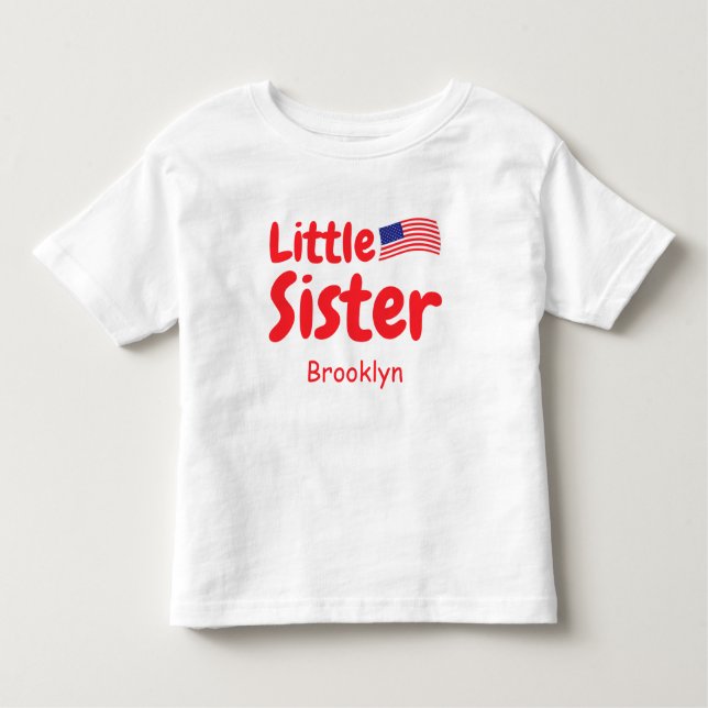 Camiseta Infantil USA Little Sister T-Shirt (Frente)