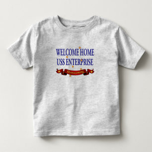 Camiseta Infantil USS Enterprise Home bem-vinda