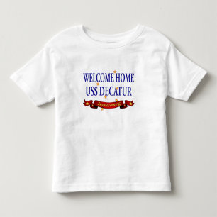 Camiseta Infantil USS Home bem-vindo Decatur