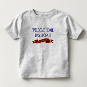 Camiseta Infantil USS Home bem-vindo Havaí