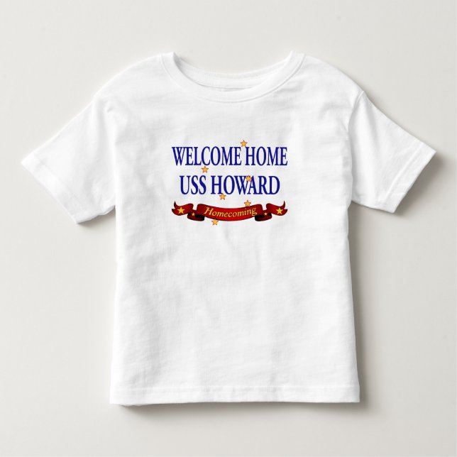 Camiseta Infantil USS Home bem-vindo Howard (Frente)