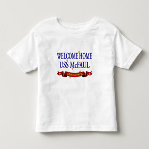 Camiseta Infantil USS Home bem-vindo McFaul