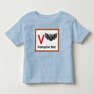 Camiseta Infantil V é para Vampiro Bat