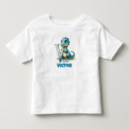 Camiseta Infantil V é para Velociraptor – 