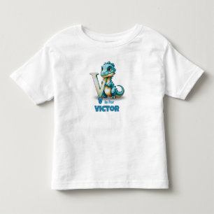 Camiseta Infantil V é para Velociraptor – 