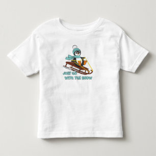 Camiseta Infantil Vá Com O Pinguim De Neve Que Dorme Com O Pinguim