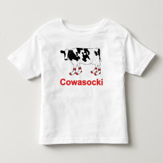 Camiseta Infantil Vaca de leite nas meias - vaca de Cowasocki um