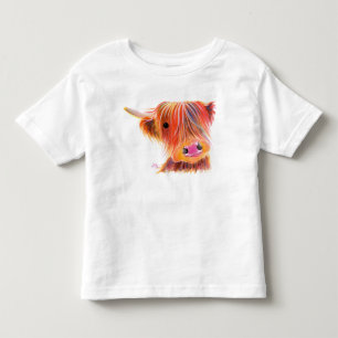 Camiseta Infantil Vaca escocesa "SATSUMA DOCE" das montanhas por