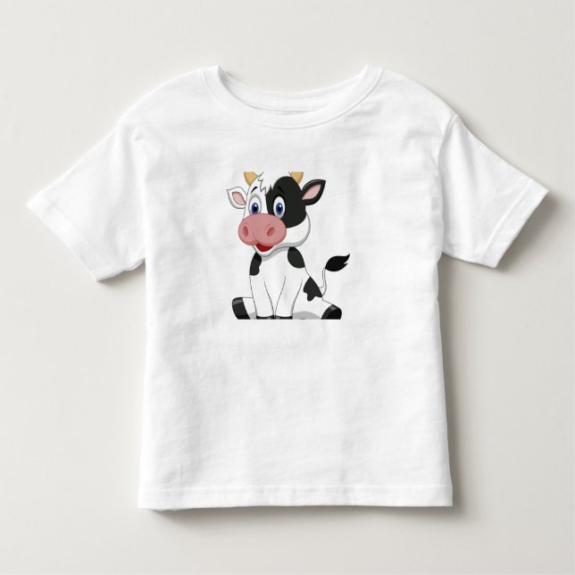 Camiseta Infantil Vaca Leiteira de Holstein Pequena  (Frente)