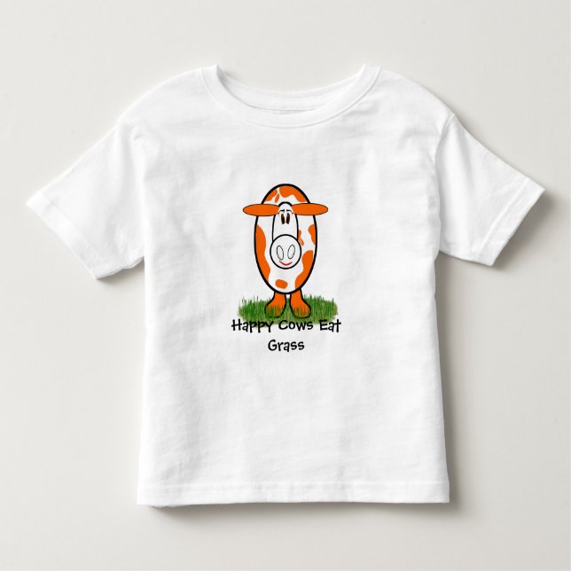 Camiseta Infantil Vacas Felizes Comem Grass - - Personalizadas - Per (Frente)