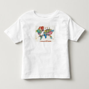 Camiseta Infantil Vagueie frequentemente, vagueie sempre mapa com