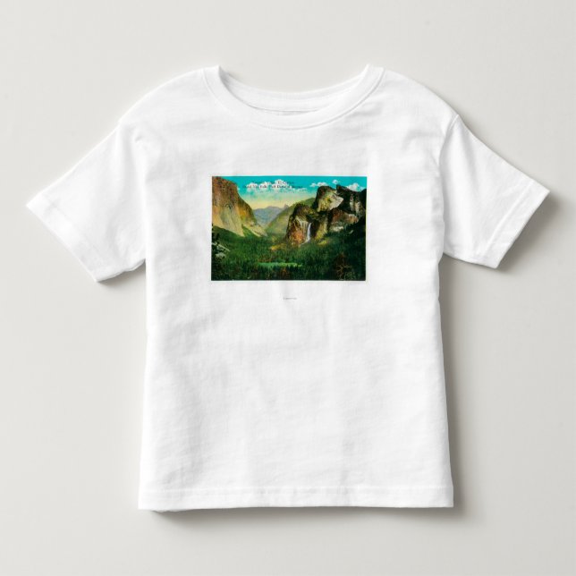 Camiseta Infantil Vale ViewYosemite de Yosemite, CA (Frente)
