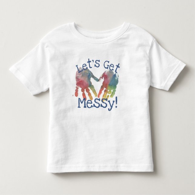 Camiseta Infantil Vamos de pintura de dedo Obter Pré-escola de Tabul (Frente)