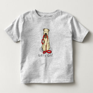 Camiseta Infantil Vamos Engraçado Vai! Walk Wheaten Terrier (batido