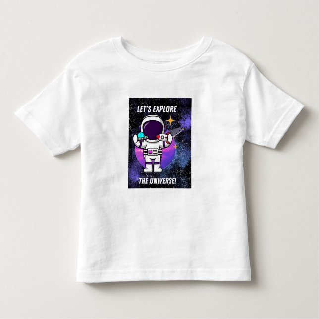 Camiseta Infantil Vamos explorar o universo (Frente)