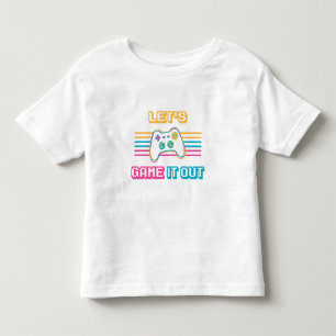 Camiseta Infantil Vamos jogar ao estilo retrô
