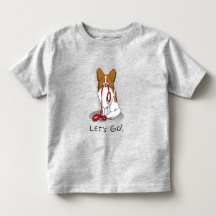 Camiseta Infantil Vamos! Papillon (branco e vermelho)