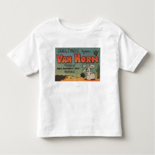 Camiseta Infantil Van Chifre, Texas (Jackrabbit & corvo)
