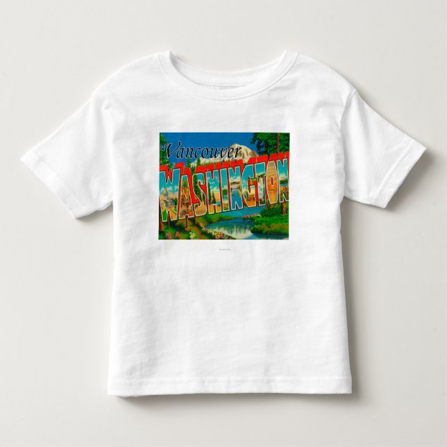Camiseta Infantil Vancôver, Washington - grandes cenas da letra (Frente)